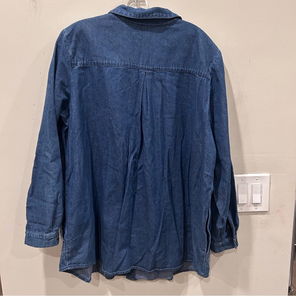 Joan Rivers Classic Blue Denim
BoyFriend Shirt 100% Cotton Sz XL - Picture 2 of 6